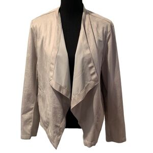 BB Dakota Teagan Reversible Faux Leather Faux Suede Jacket XL Light Grey